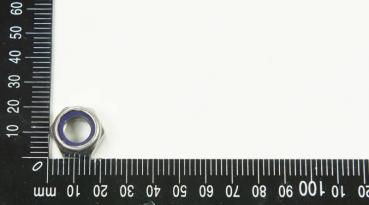 10x Edelstahl Sechskantmutter, Selbstsichernd, M10 - 10mm, V2A