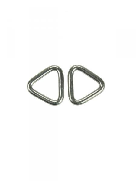 2x Edelstahl Triangel Ringe, Dreieck, geschweißt, 5x45 mm, V4A, rostfrei