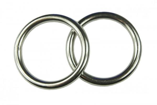 Edelstahl Ringe, Öse, 6x45 mm, rostfrei, V4A - Doppelpack