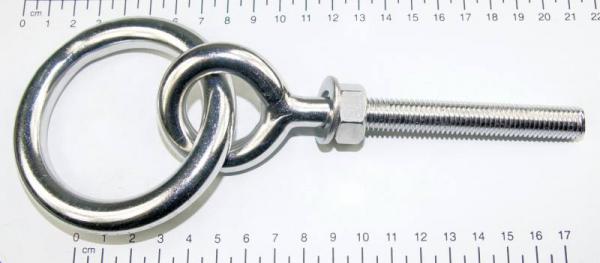 Ringschraube / Augbolzen mit Ring, metrisches Gewinde, M12x90mm, Edelstahl V4A