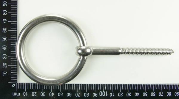 Ringschraube mit Ring, Holzgewinde, M10 x 100mm, Edelstahl V4A