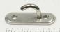 Preview: Edelstahl Augplatte / Deckauge mit Haken, schmal, D9 -  100 x 32mm, V4A