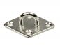 Preview: Edelstahl Deckenhaken / Wandhaken, Raute, - D10 100 x 60mm, V4A