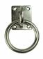 Preview: Edelstahl Deckenhaken / Wandhaken mit Ring, D10 x 60 x 48mm, V4A