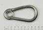 Preview: Edelstahl Karabiner, 10x100mm, Kausche, V4A, rostfrei