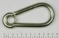 Preview: Edelstahl Karabiner, 11x120mm, Kausche, V4A, rostfrei