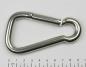 Preview: Edelstahl Karabiner, asymmetrisch, 10x100mm, V4A / AISI 316, rostfrei