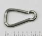 Preview: Edelstahl Karabiner, asymmetrisch, 8x80mm, V4A / AISI 316, rostfrei