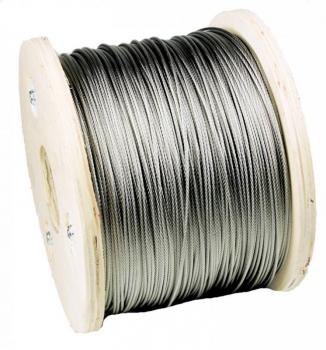 100 Meter, Edelstahlseil, Drahtseil, 4mm, 7x7, rostfrei, V4A