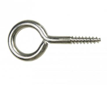 10x Edelstahl Ösenschraube, Holzgewinde, 4,4x30mm, L=50mm, V2A