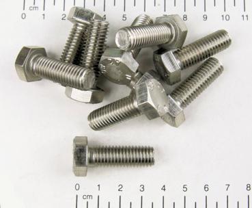10x Edelstahl Sechskantschraube, M10x30mm, V4A