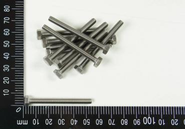 10x Edelstahl Sechskantschraube, M5x50mm, V4A