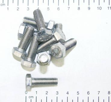 10x Edelstahl Sechskantschraube, M8x25mm, V2A