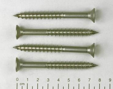 4x Edelstahl Holzschraube, Senkkopf, Kreuzschlitz, 5x80mm, V2A