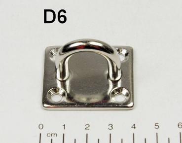 Edelstahl Deckenhaken / Wandhaken - D6 x 40 x 35mm, V4A