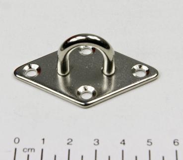 Edelstahl Deckenhaken / Wandhaken, Raute, - D5 -  60 x 37mm, V4A