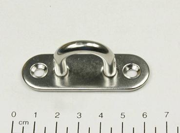 Edelstahl Deckenhaken / Wandhaken, schmal, D6, 60 x 20mm, V2A