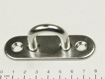 Edelstahl Deckenhaken / Wandhaken, schmal, D8, 80 x 26mm, V2A