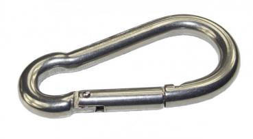 Edelstahl Karabiner, 4x40 mm, V4A / AISI 316, rostfrei