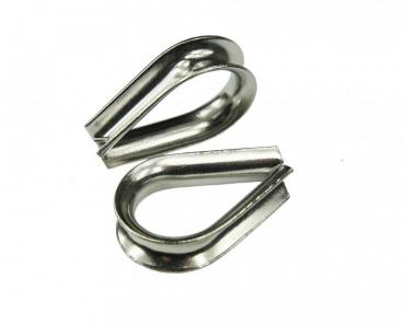 10x Edelstahl Kauschen für Drahtseile, 7mm, rostfrei, V4A