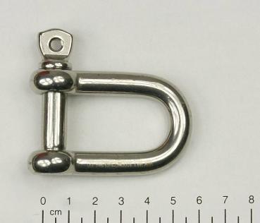 Edelstahl Schäkel, gerade, 10mm, V4A