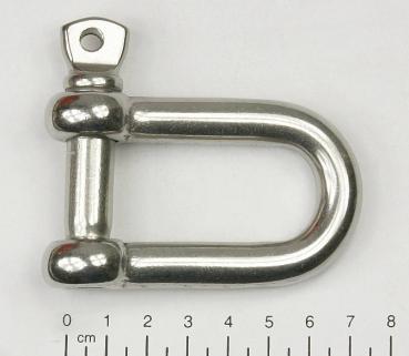 Edelstahl Schäkel, gerade, 12mm, V4A