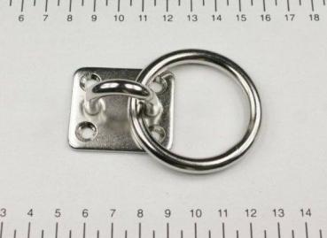 Edelstahl Seilführung / Wandhalterung, D6 x 40 x 35mm, Ring 51mm
