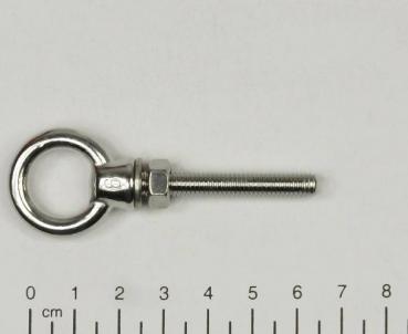 Ringschraube / Augbolzen, metrisches Gewinde, M6 x 40mm, Edelstahl V4A