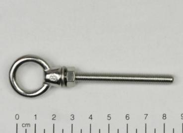 Ringschraube / Augbolzen, metrisches Gewinde, M6 x 60mm, Edelstahl V4A