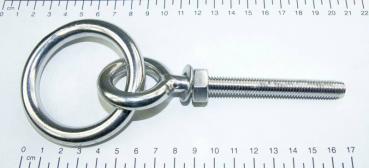 Ringschraube mit Ring, metrisches Gewinde, M10 x 130mm, Edelstahl V4A