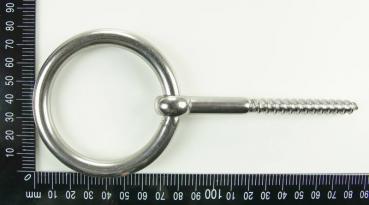 Ringschraube mit Ring, Holzgewinde, M10 x 100mm, Edelstahl V4A