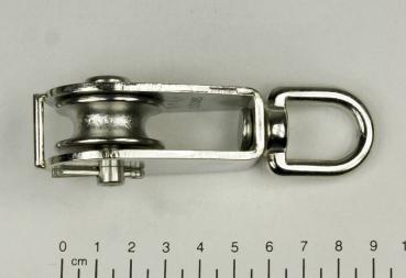 Umlenkrolle, Block/Seilblock, Rolle 32mm, Länge ca. 97mm, Edelstahl, V2A, rostfrei