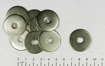 10x Edelstahl Unterlegscheibe/Karosseriescheibe - 5,3x30mm, V4A