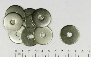 25x Edelstahl Unterlegscheibe/Karosseriescheibe, 4.3 x 25mm, V4A