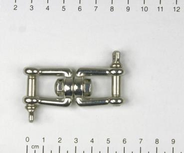 Wirbelschäkel Gabel u. Gabel m. Bolzen, M6,  Edelstahl V4A