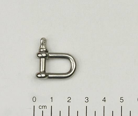 Edelstahl Schäkel, gerade, 4mm, V4A