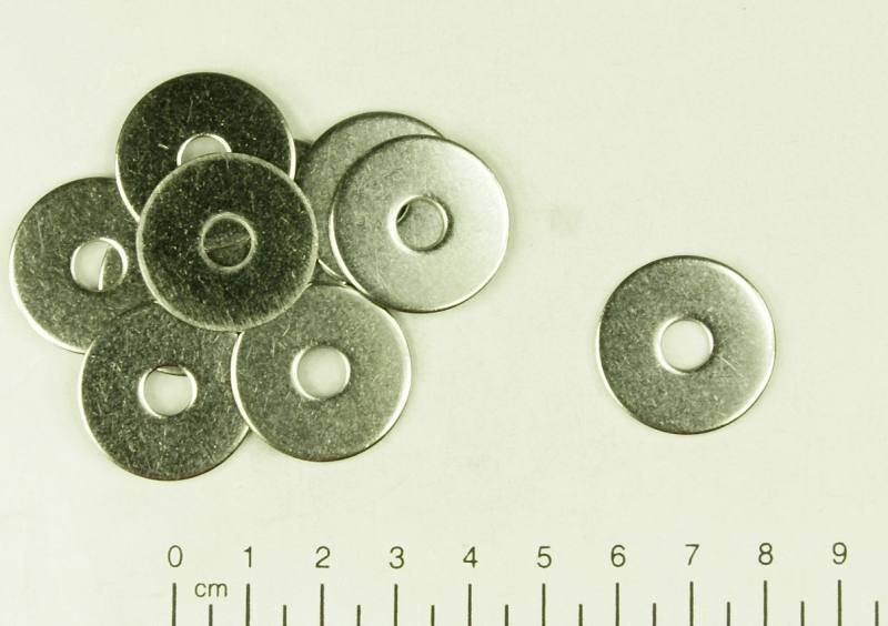 10x Edelstahl Unterlegscheibe/Karosseriescheibe - 6.4 x 25mm