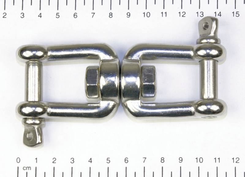 Schäkel, Innensechskant, gerade, M6, Edelstahl V4A