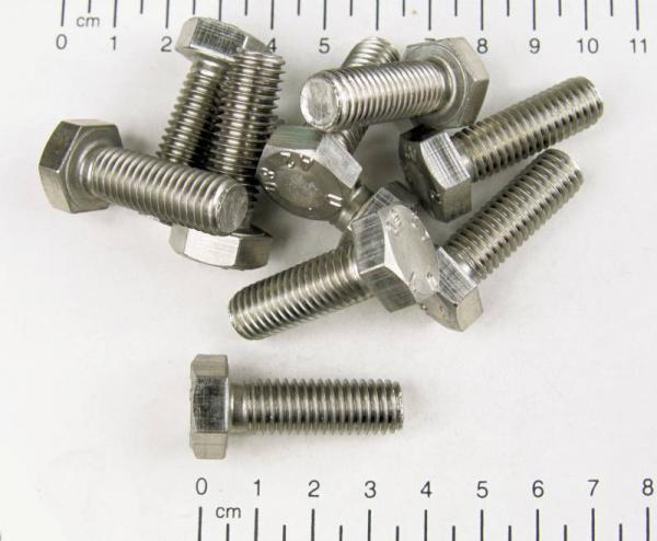 10x Edelstahl Sechskantschraube, M10x30mm, V4A
