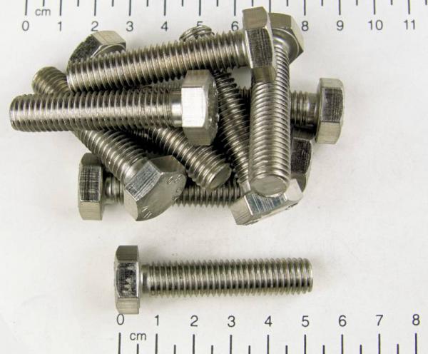 10x Edelstahl Sechskantschraube, M10x45mm, V2A