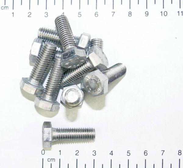 10x Edelstahl Sechskantschraube, M8x25mm, V2A