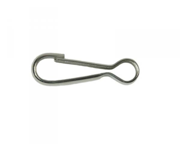 10x Edelstahl Simplexhaken, Simplex-Karabiner, 60mm, V2A / AISI 304