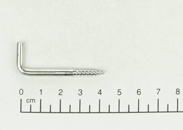 10x Schraubhaken, gerade, 4 x 45mm, Edelstahl V2A / AISI 304