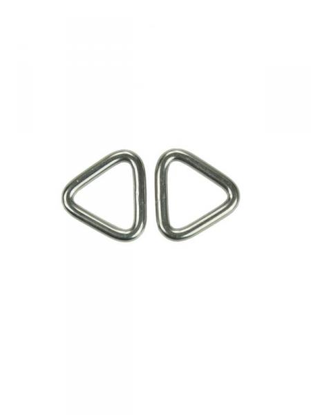 2x Edelstahl Triangel Ringe, Dreieck, geschweißt, 4x20 mm, V4A, rostfrei
