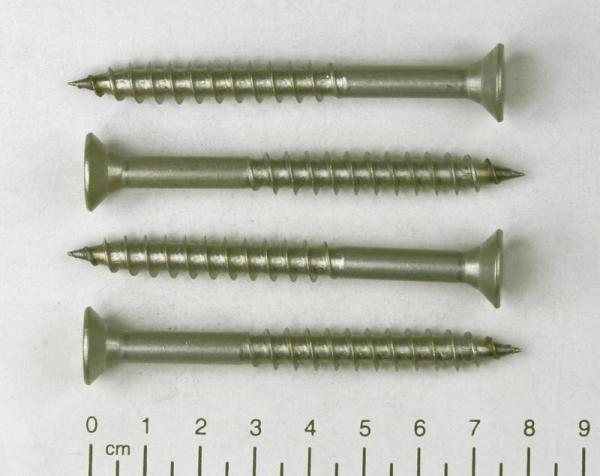 4x Edelstahl Holzschraube, Senkkopf, Kreuzschlitz, 5x80mm, V2A