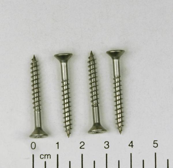 4x Edelstahl Holzschraube, Senkkopf, Sternantrieb, 4x35mm, V2A