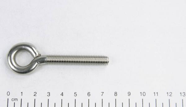 5x Ösenschraube/Ringschraube, metrisches Gewinde, M8 x 50mm, Edelstahl V2A