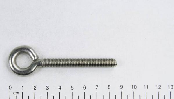 5x Ösenschraube/Ringschraube, metrisches Gewinde, M8 x 60mm, Edelstahl V2A