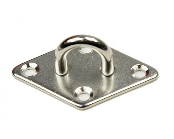 Edelstahl Deckenhaken / Wandhaken, Raute, - D6 -  64 x 40mm, V4A