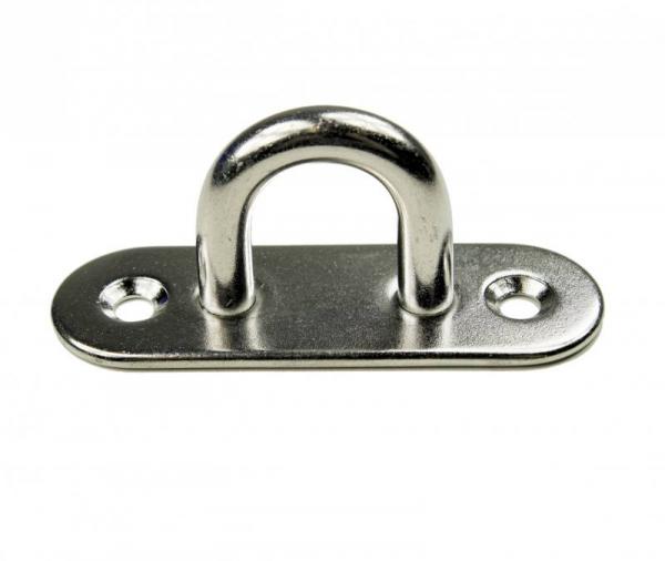 Edelstahl Deckenhaken / Wandhaken, schmal, D5, 45 x 15mm, V2A